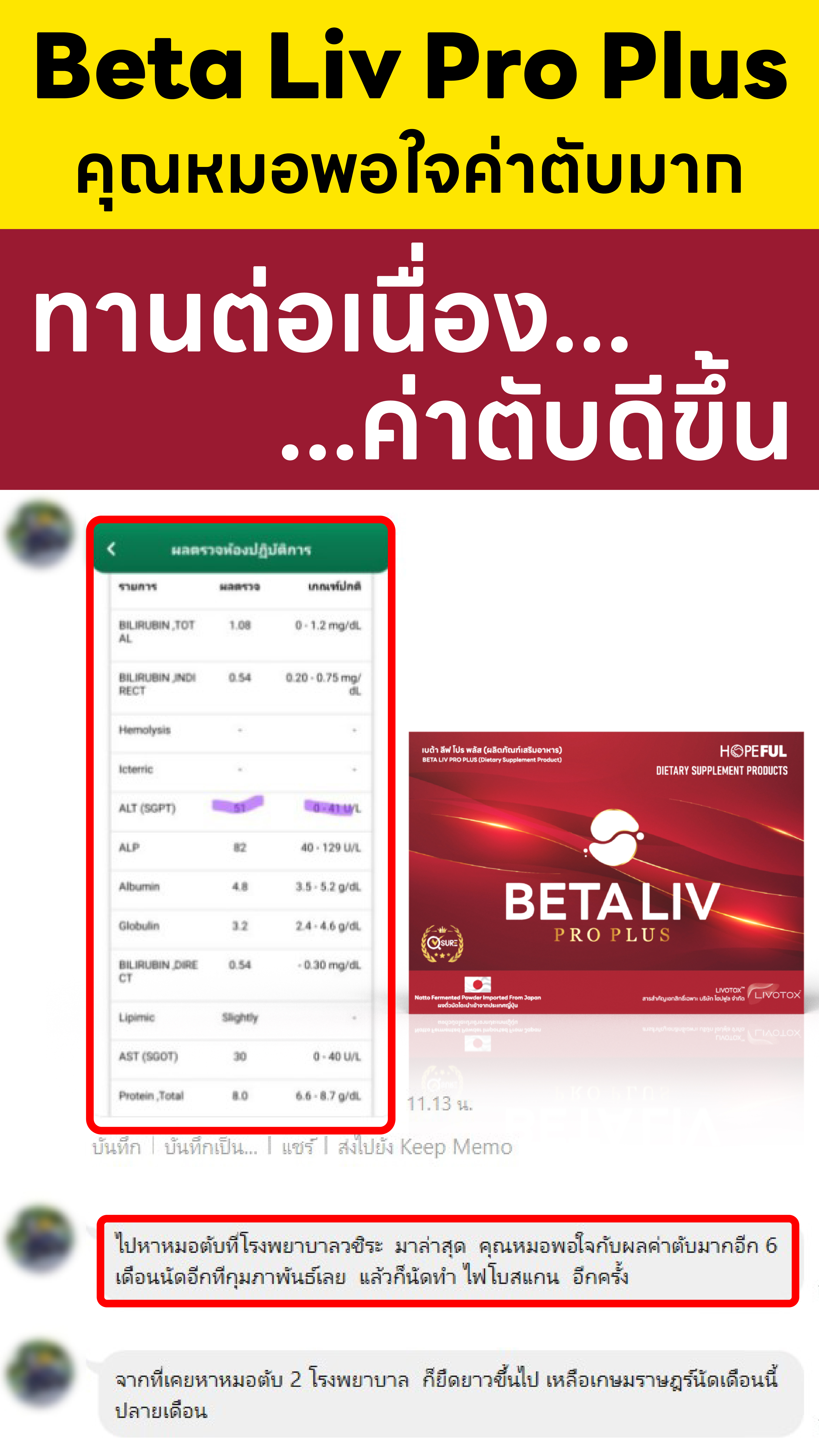รีวิวลูกค้า Betaliv 1